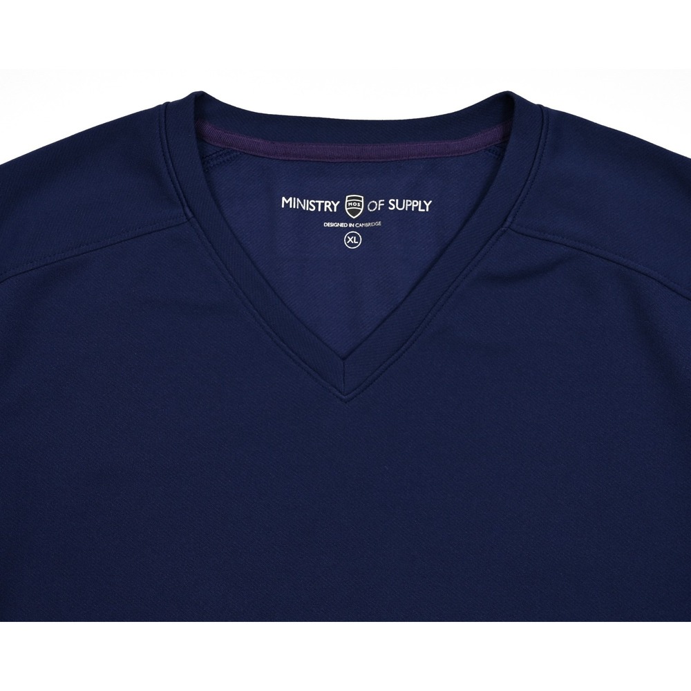 Ministry of Supply Aeon V Neck Sweatshirt Purple Men's XL Coffee Infused